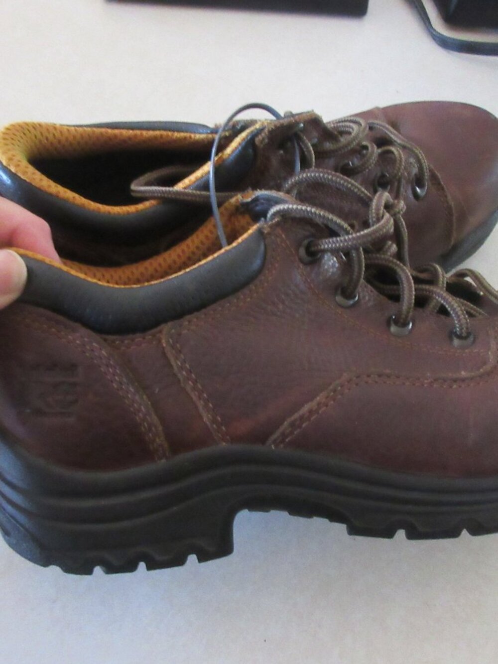 Timberland Pro Titan Womens Size 8.5 m 63189 Alloy Toe Oxford Work Shoes Brown